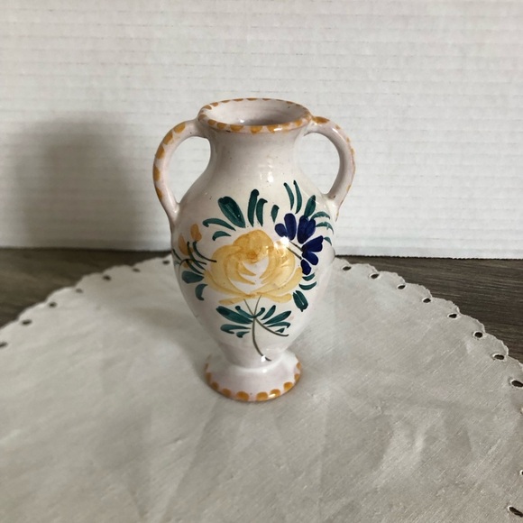 Vtg Italian Hand Painted Miniature Vase - Picture 4 of 13